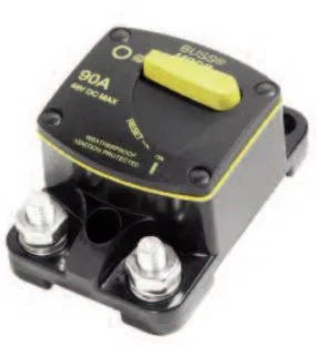 CB187F-100 – BUSSMANN Circuit Breaker, 100 Amp/ 48 Volt DC Waterproof Manual Reset